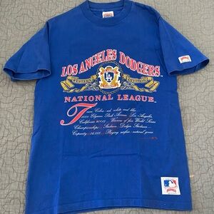 Vintage 90’s Nutmeg Mills Los-Angeles Dodgers MLB WD NL Baseball T-shirt USA L